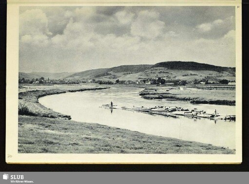 Floß auf der Weser