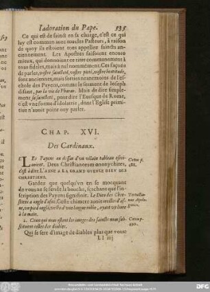 Chap. XVI. Des Cardinaux.
