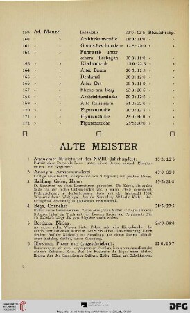 Alte Meister (Nr. 1-148)