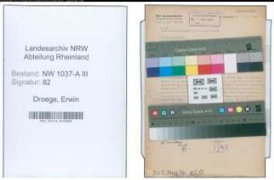 Entnazifizierung Erwin Droege , geb. 00.00.0000 (Polizeibeamter)