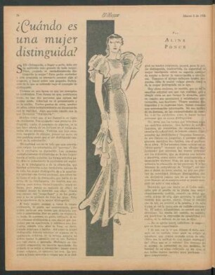 ¿Cuándo es una mujer distinguida?
