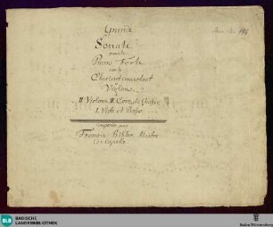 Sonatas. Excerpts - Don Mus.Ms. 196 : pf, orch; E|b