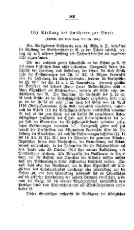 Stellung des Gutsherrn zur Schule : [III. Elementarschulwesen]