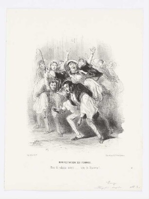 Manifestation des femmes, aus: "Le Charivari", Paris 1848