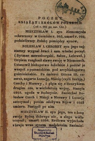 Poczet książąt i królów polskich : od r. 962 po nar. Chr.