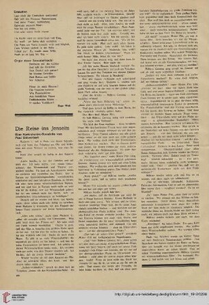 Die Reise ins Jenseits : eine Spekulanten-Novelette