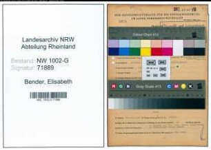 Entnazifizierung Elisabeth Bender, geb. 06.08.1906 ()