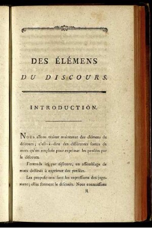 Des élémens du discours.