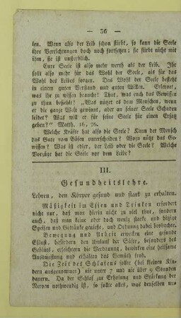 III. Gesundheitslehre