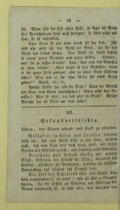 III. Gesundheitslehre