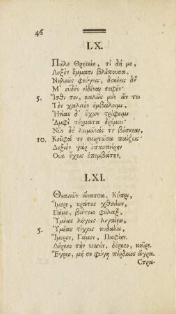 Carmina. LXI. - LXII.