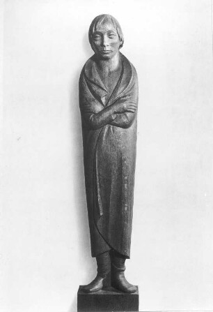 Fries der Lauschenden. Der Empfindsame. Eichenholz, geschnitzt; H. 110,5 cm (1935; E. Barlach)