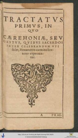 Tractatus Primus