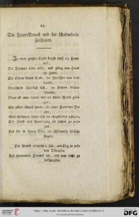 Die FeuersBrunst und der schadenfrohe Zuschauer