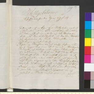 Brief von Langensee, David Gabriel an Goethe, Johann Wolfgang von