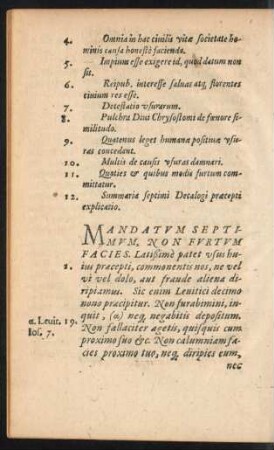 Mandatum Septimum ...