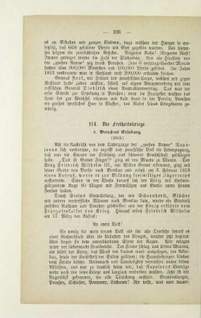 114. Die Freiheitskriege