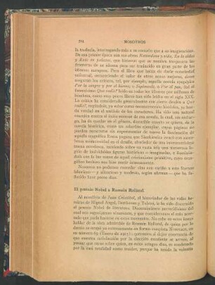 El Premio Nobel a Romain Rolland