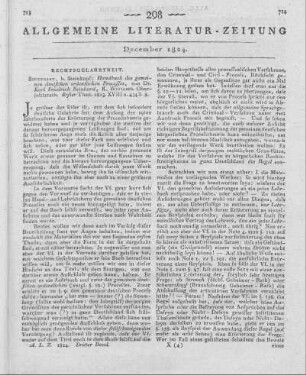 Reinhardt, K. F. v.: Handbuch des gemeinen teutschen ordentlichen Processes. T. 1. Stuttgart: Steinkopf 1823