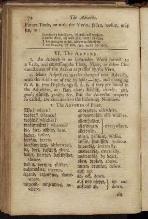 VI. The Adverb.