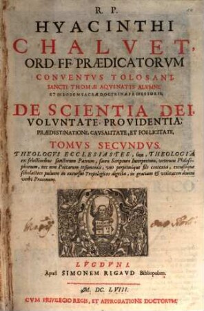 Theologus ecclesiastes : S. Theologia ex select. SS. Patrum ... testimoniis ... contexta, 2[,1]