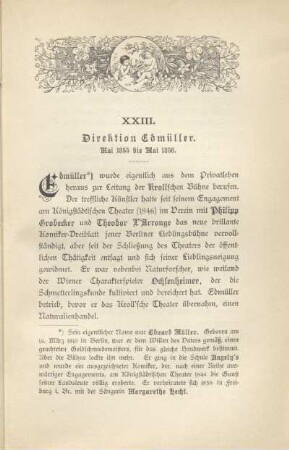 XXIII. Direktion Edmüller. Mai 1855 bis Mai 1856