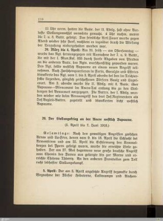 29. Der Stellungskrieg an der Ancre westlich Bapaume