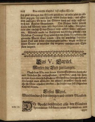 Das V. Capitel. Mittlen die Lieb zuerlangen.