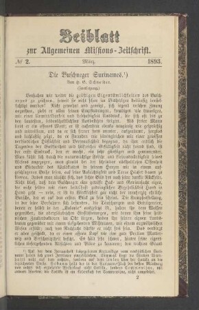 Beiblatt N° 2. März. 1893