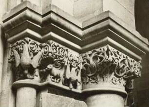Magdeburg, Dom St. Mauritius und St. Katharina, Innenaufnahme, Chorumgang : Kapitell mit Figur eines Adlers