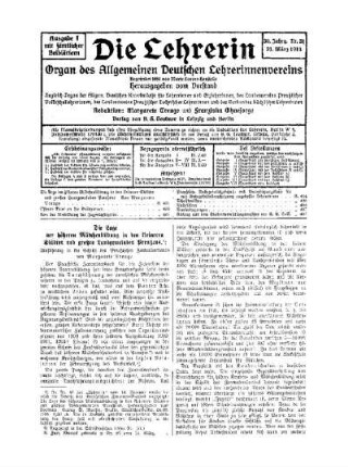 Die Lage der höheren Mädchenbildung in den kleineren Städten und großen Landgemeinden Preußens : Einführung in die Schrift des Preußischen Zentralverbandes