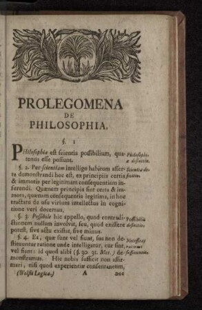 Prolegomena De Philosophia.