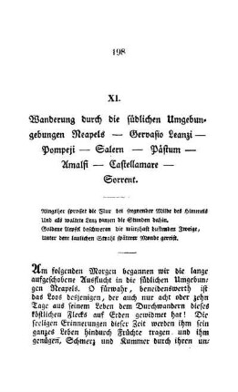 XIV. - Wanderung durch die südlichen Umgebungen Neapels - Gervasio Leanzi - Pompeji - Pästum - Amalfi - Castellamare - Sorrent -