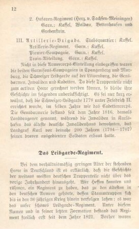 Das Leibgarde-Regiment.