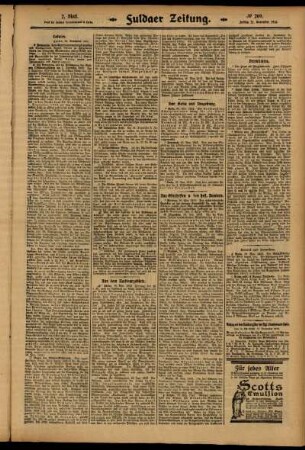 Zweite Ausgabe vom Freitag, den 21. November 1913.