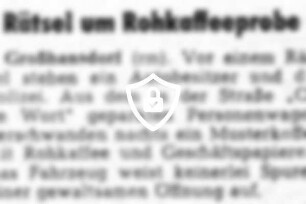 Rätsel um Rohkaffeeprobe