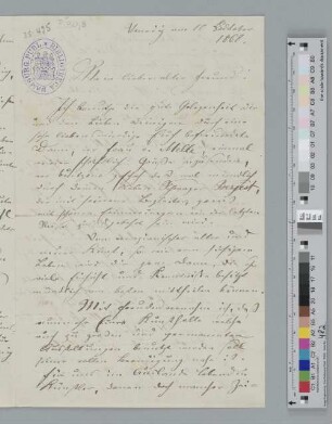 Brief an Otto Speckter