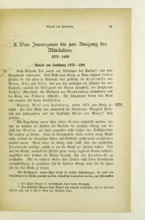 B. Vom Interregnum bis zum Ausgang des Mittelalters 1273-1498