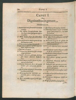 Caput I. De Dignitatibus in genere.