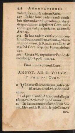 Annot. Ad II. Volum. P. Philippi Corn.
