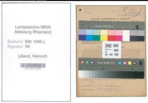 Entnazifizierung Heinrich Ulland , geb. 19.05.1895 (Landwirt)