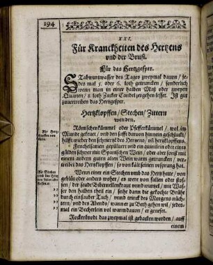 XXI. Für Kranckheiten des Hertzens und der Brust.