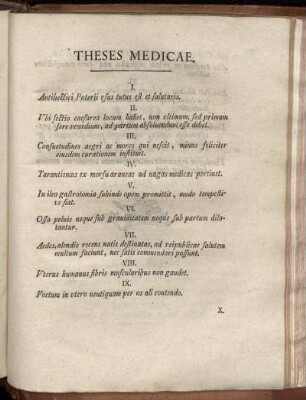 Theses Medicæ.