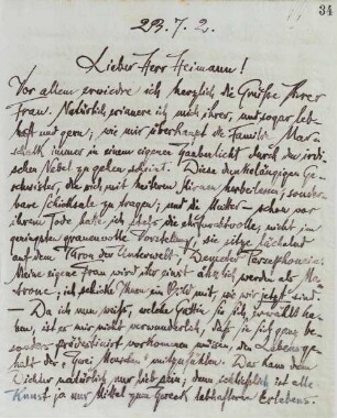 Brief an Moritz Heimann