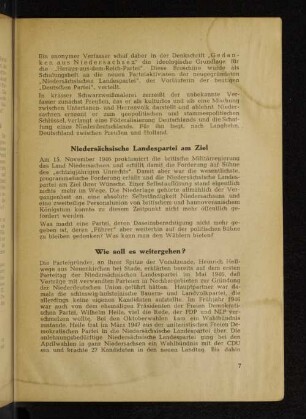 Niedersächsische Landespartei am Ziel