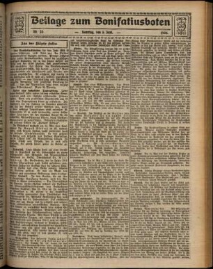 Zweite Ausgabe vom Sonntag, den 03. Juni 1928.