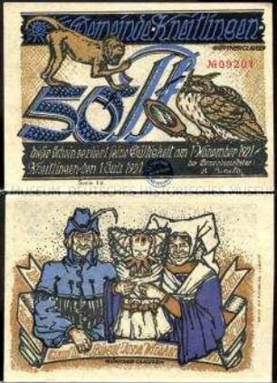 Kneitlingen 50 Pfennig, Notgeldserie
