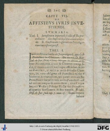 Caput VII. De Affinibus Iuris Investiendi.