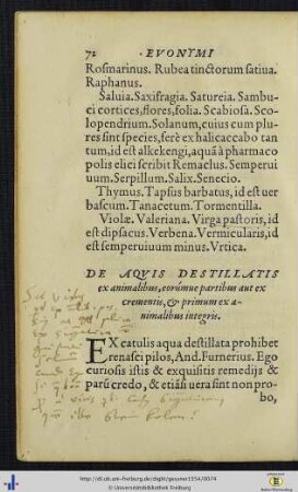De aquis destillatis ex animalibus …