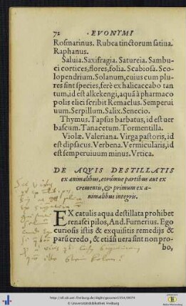 De aquis destillatis ex animalibus …